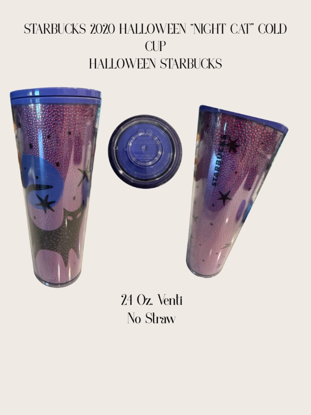 Starbucks 2020 Halloween “Night Cat” Cold Cup